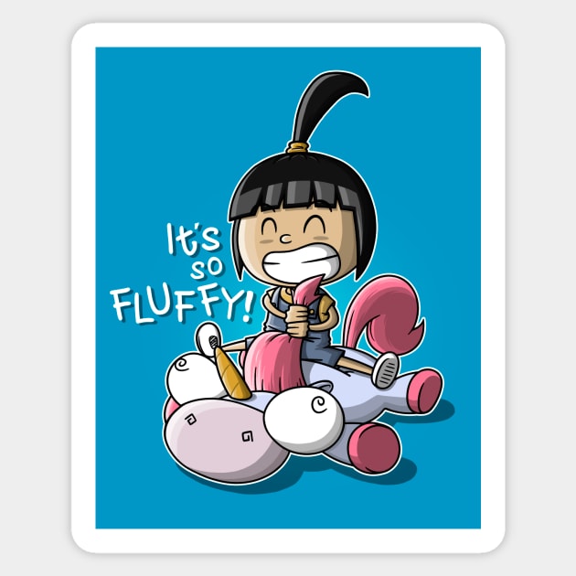 It's so fluffy! Sticker by THRASHERR